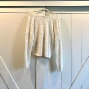 White/ cream sheerling sweater